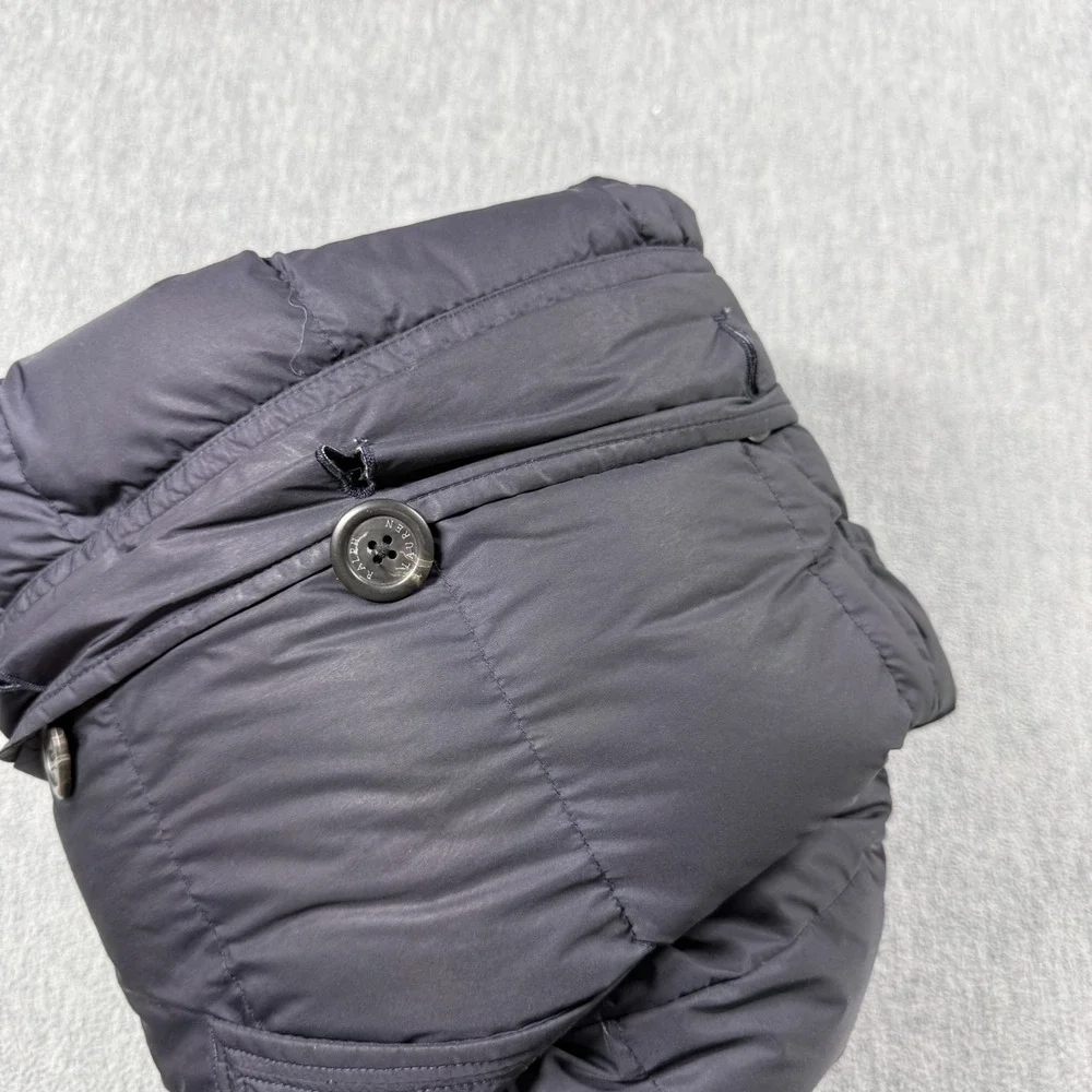 Polo Ralph Lauren Jacket Mens L Black Down Filled Quilted Puffer Heavy Parka Coa
